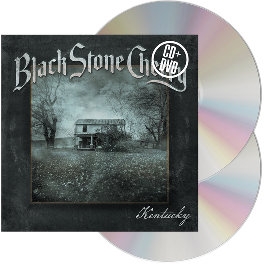 CD album titled ’Kentucky’ by Black Stone Cherry, featuring a black and white image of an old house on the cover.